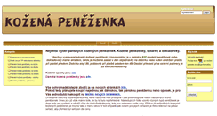 Desktop Screenshot of kozena-penezenka.cz