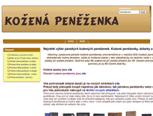 Tablet Screenshot of kozena-penezenka.cz